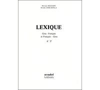Monique Bouchard-Lespingal – Lexique grec 3e – Grec‑Français et Français‑Grec – Broché