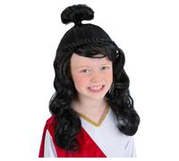 Grec Perruque Princesse Romain Filles Noir Enfants Accessoire Déguisement