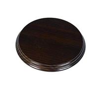Greca Socle Rond Verni. Différentes dimensions. En bois massif teinté noyer. Diámetro 26 cms.