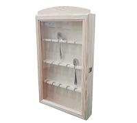 Greca Vitrine collection cuillères. Capacité : 18 cuillères. En bois de pin brut. Peut être peint. Dimensions (largeur x profondeur x hauteur) : 30 x 6,5 x 54 cm.