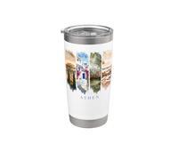 Grèce Acropolis, piliers et histoire - Vacances Athènes Gobelet isotherme en acier inoxydable double paroi