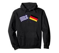 Grèce Allemagne Drapeau croisé Grec Allemand Amitié Sweat à Capuche