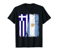 Grèce Argentine Demi Drapeau grec Argentine Racines T-Shirt