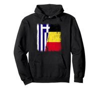 Grèce Belgique Demi Drapeau Grec Belge Jersey Sweat à Capuche