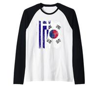 Grèce Corée du Sud Demi Drapeau Grec Corée du Sud Manche Raglan