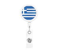 Grèce drapeau rétractable porte-Badge bobine Clip porte-carte d'identité pour infirmière étudiant employé de bureau