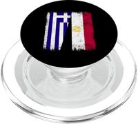 Grèce Egypte Demi Drapeau Grec égyptien Patrimoine PopSockets PopGrip pour MagSafe