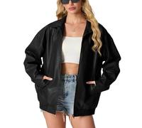 GRECERELLE Chemise boutonnée lisse pour femmes - Look chic sans effort, Noir , L