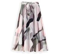 GRECERELLE Jupe midi d'été élégante en mousseline de soie pour femme - Élégante - Confortable et polyvalente pour les loisirs et les festivités, Rose, M