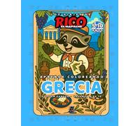Grecia - Libro de colorear educativo para niños (5-10 años) | Los Viajes de Rico el Mapache - Volumen 6