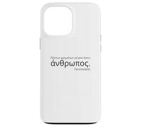 Grecque Grenier Antique - Citation de Protagoras - Philosophie Grecque Coque pour iPhone 13 Pro Max