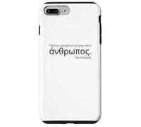 Grecque Grenier Antique - Citation de Protagoras - Philosophie Grecque Coque pour iPhone 7 Plus/8 Plus