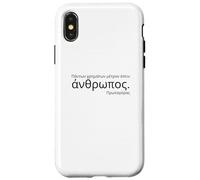 Grecque Grenier Antique - Citation de Protagoras - Philosophie Grecque Coque pour iPhone X/XS
