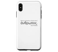 Grecque Grenier Antique - Citation de Protagoras - Philosophie Grecque Coque pour iPhone XS Max