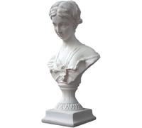 Gree Mythologie Buste Sculpture Vénus Déesse De L’Amour Statue, Design Moderne Salon Ornements, Portrait Sculpture Résine Artisanat Décoration D’intérieur Cadeau pour Les A, White, 12 * 9 * 22cm