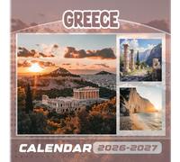 Greece Calendar 2026-2027: 18 Months of The Animal from Sep 2026 to Dec 2027,Square 8.5 x 8.5 Inches Gift For Organizing & Planning
