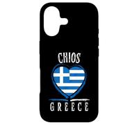 Greece Flag Heart Chios City Coque pour iPhone 17