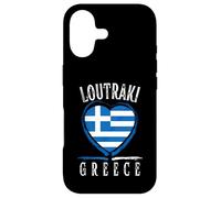 Greece Flag Heart Loutraki City Coque pour iPhone 17
