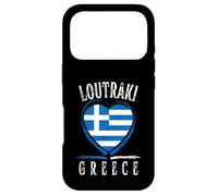Greece Flag Heart Loutraki City Coque pour iPhone 17 Pro