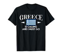 Greece Is Calling And I Must Go Vacances Voyage T-Shirt