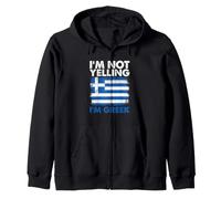Greece Lover Greek Pride C'est drôle, Je ne crie Pas, Je suis Grec Sweat à Capuche