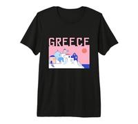 Greece Travel Santorini Old Town Architecte Traditionnel rétro T-Shirt Haut de Gamme