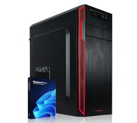 Greed® Multimedia V2 PC avec AMD Ryzen 5 5500GT - Desktop Rapide + Ordinateur de Bureau à Domicile avec 4,4 GHz, 16 Go RAM/mémoire - 1 to SSD - DVD+RW - USB3.1 - Wi-FI, avec Windows 11 Pro