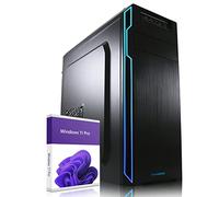 Greed® Multimedia V2 PC avec Intel Core i7 10700 - Ordinateur Rapide + Ordinateur de Bureau à Domicile avec 4,8 GHz, 16 Go RAM - 512 Go SSD - DVD+RW - USB3.1 - Wi-FI, avec Windows 11 Pro