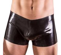 GREEFEI Boxer en Latex Homme Noir,Slip Taille Basse en Caoutchouc Naturel pour Homme Vêtements de Club Fait à Main XXL