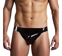 GREEFEI Slips Latex pour Mode Hommes,G-String en Caoutchouc pour Hommes sous Vêtements en Latex L