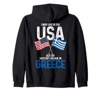 Greek American Mon histoire a commencé en Grèce Vintage Sweat à Capuche