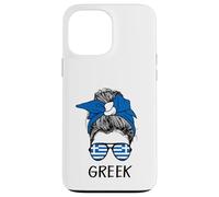 Greek Girl Greek Heritage Greece Flag Coque pour iPhone 13 Pro Max