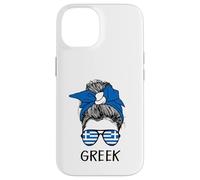 Greek Girl Greek Heritage Greece Flag Coque pour iPhone 14