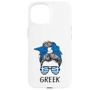 Greek Girl Greek Heritage Greece Flag Coque pour iPhone 15