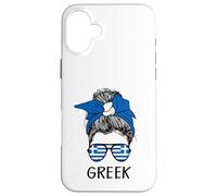 Greek Girl Greek Heritage Greece Flag Coque pour iPhone 16 Plus