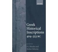 Greek Historical Inscriptions, 404-323 B.C.