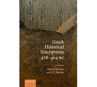 Greek Historical Inscriptions 478-404 Bc