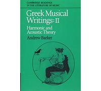 Greek Musical Writings Volume 2