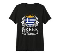 Greek Princess Greece Flag Proud Gr irl T-Shirt Haut de Gamme