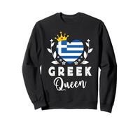 Greek Queen Greece Flag Proud Greek Woman Sweatshirt