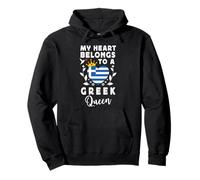 Greek Queen Greek Wife Girlfriend Greece Flag Sweat à Capuche