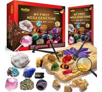 Greek Science Mon Premier Kit De Fouille De Pierres Précieuses pour Enfant | Déterrez 15 Pierres Précieuses Et Cristaux Authentiques, Kits Excavation pour Garçon et Fille