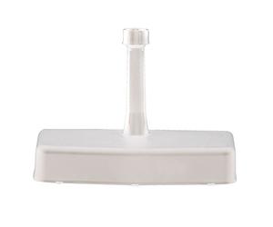 greemotion Pied de parasol en béton 20 kg - Pied parasol professionnel blanc - Pied de parasol rectangulaire 50 x 25 x 9 cm - Pied de parasol design et robuste avec fixation réglable Ø 21 - 36 mm