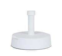 greemotion Pied de parasol en béton 20 kg - Pied parasol professionnel blanc - Pied de parasol rond 40 x 9 cm - Pied de parasol design et robuste avec fixation réglable Ø 21 - 54 mm