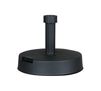 greemotion Pied de parasol rond - Pied de parasol en béton - Pied de parasol noir de forme ronde et diamètre 40 cm - pied de parasol design et robuste avec fixation réglable Ø 21 - 54 mm