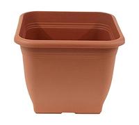 greemotion Pot de fleurs carré en plastique 23 x 23 cm 7L - Pot pour plantes extérieures et intérieures - Pot de jardin couleur terre cuite