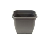 greemotion Pot de fleurs carré en plastique 40x40cm 25L - Pot pour plantes extérieures et intérieures - Pot de jardin couleur anthracite