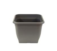 greemotion Pot de fleurs carré en plastique 48 x 48 cm 45L - Pot pour plantes extérieures et intérieures - Pot de jardin couleur anthracite