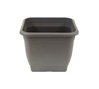 greemotion Pot de fleurs carré en plastique 58 x 58 cm 76,5L - Pot pour plantes extérieures et intérieures - Pot de jardin couleur anthracite