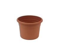 greemotion Pot de fleurs rond en plastique Ø 15cm 1L - Pot pour plantes extérieures et intérieures - Pot de jardin couleur terre cuite
